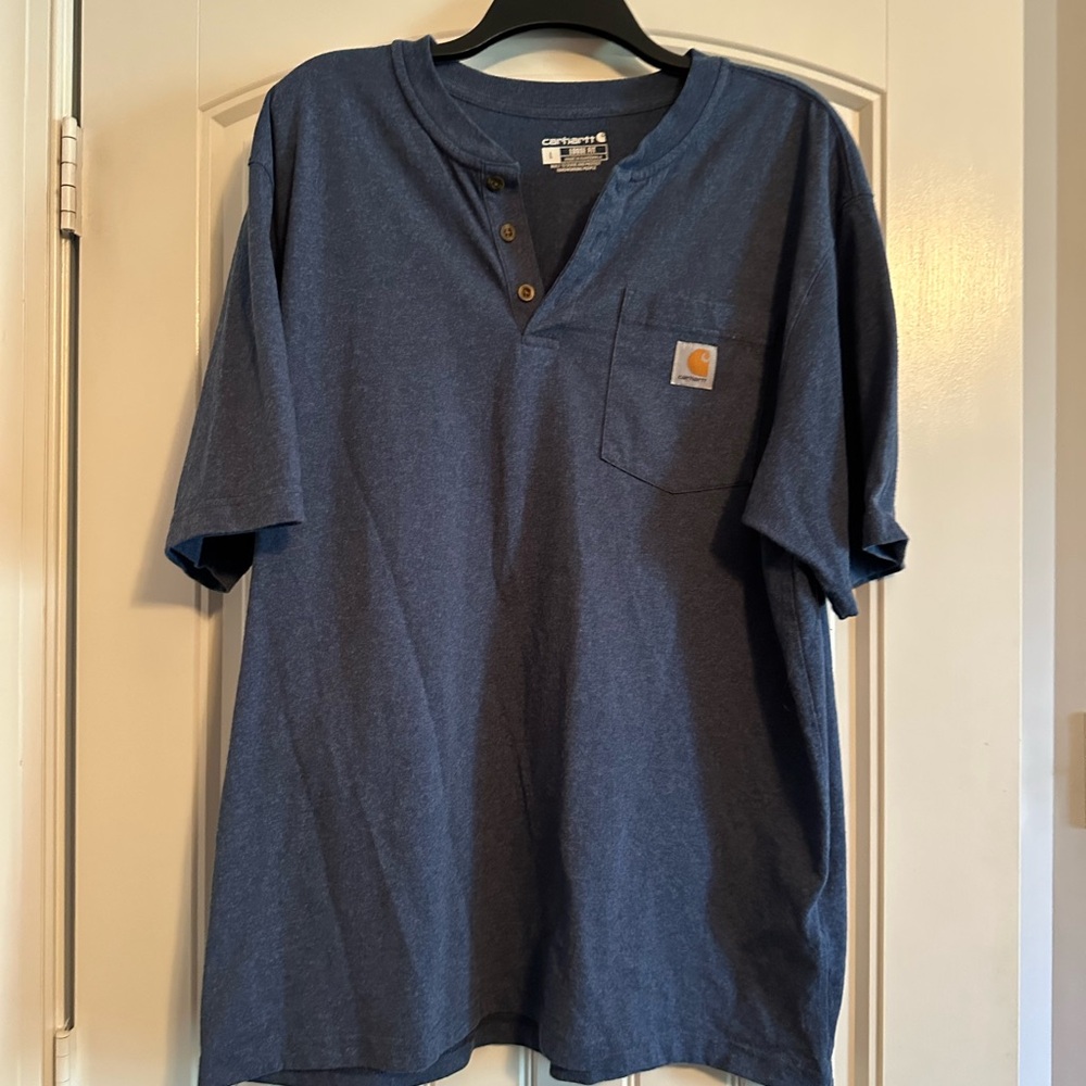 Carhartt Men's Navy Short Sleeve Henley